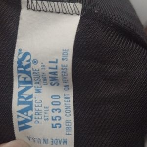 Warner's black slip skirt with lace trim size small